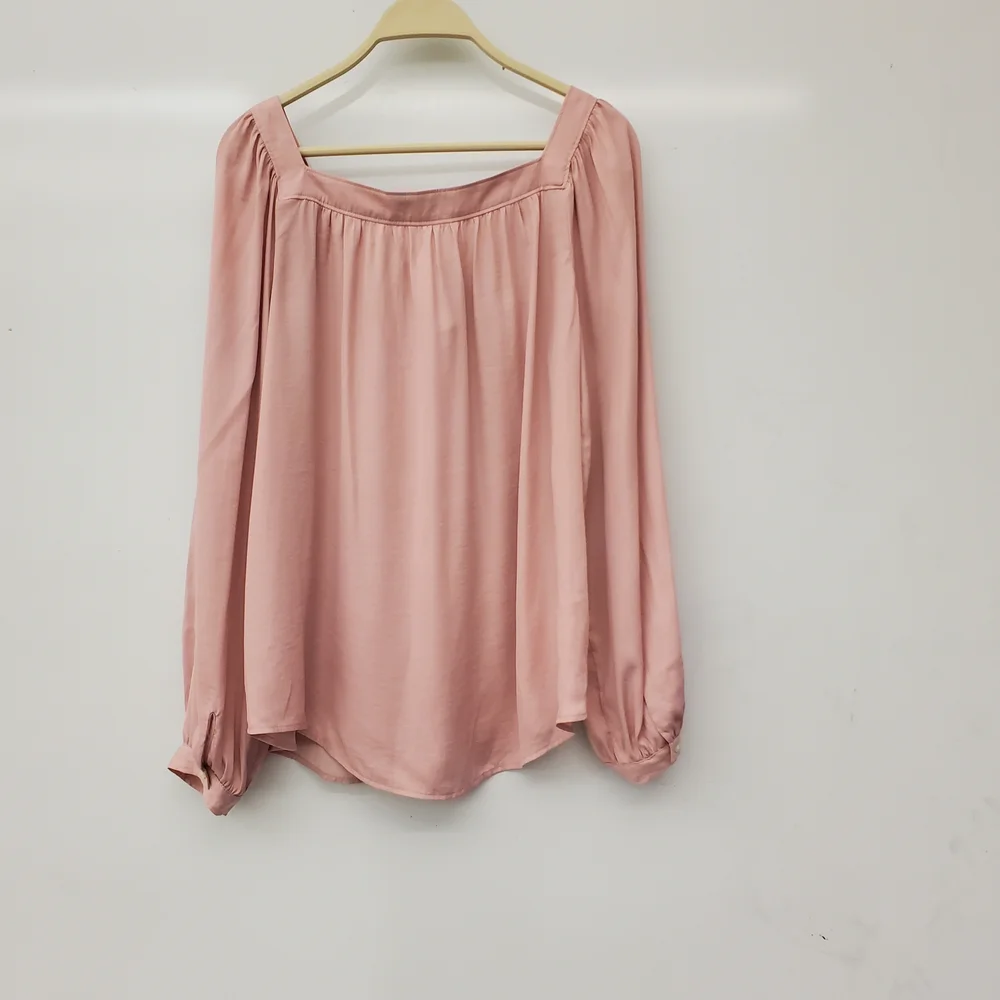 LOFT Blush Pink Long Sleeve Blouse - Picture 2 of 8